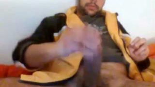 Sexy str8 danish monstercock cums on a paper towel