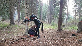 Pony Gets Blowjob In The Woods