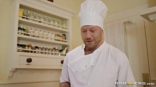 Amber Deen gets some dick for dinner - Brazzers