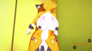 Digimon Hentai - Taomon & Grey Fox Hard Sex 2/2