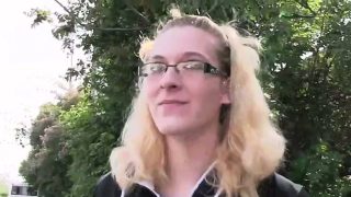 Big ass blonde amateur fucks outdoors in public