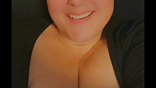 Loving on my all natural 42DDD tits!