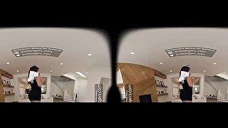 VR Bangers POV crazy dream fucking your beautiful brunette business partner in VR Porn