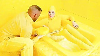 Mimi Cica Is In Yellow Because She Is Greedy For All The Cock She Can Get!