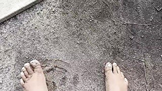 Playing in the dirt with my feet