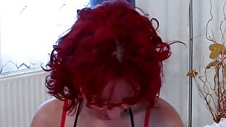 Redhead mature with fake boobs fucked hard