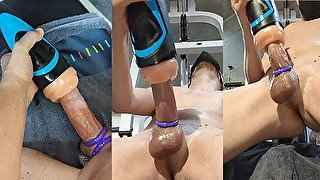 Fucking my Fleshlight at the Gym