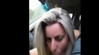 Amateur Blowjob on Car