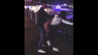 Russian couple fuck on the street