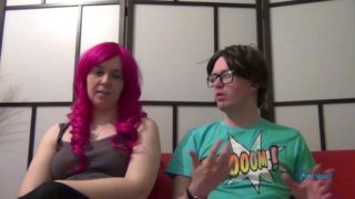 Attractive girl sucks cock nerds