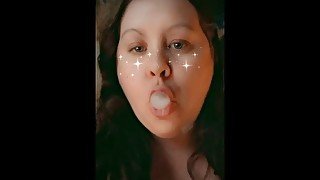 Super Cute Snapchat Thot Smokes Weed and Lip Syncs