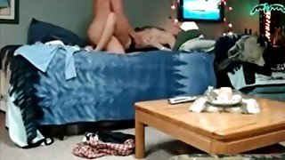 Skinny blonde rammed by boyfriend