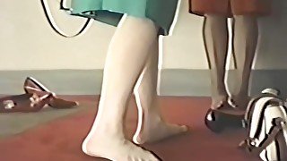Pantyhose. Many standing dippings.