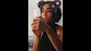 Petite Latina Smoke & Blow Clouds - 43