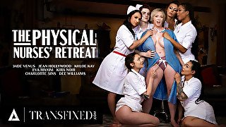 TRANSFIXED - Doctor Dee Williams Uses An INSANE GANGBANG ORGY To Unite Trans AND Cis Nurses!