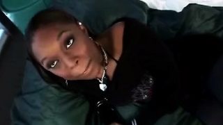 Black teen is ready to show her skills in this POV scene