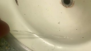 PISSING PEEING ALL OVER BATHROOM IN SINK ON TOILET ON FLOOR WATERSPORTS DADDYREVAN