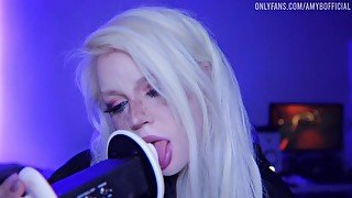 Your blonde teen stepsister licks your ears for the DDD  ASMR Amy B  OnlyFans