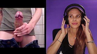 Vicky reacts to a compilation of dudes masturbating