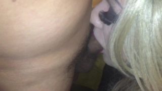 Blowjob Fun with Big Booty CD Friend (and brief Anal)