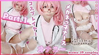 女装 子crossdresser 【Part 1 】ースが純白の下着から白濁液を手コキ抽出オナニー　Japanese日本人 男の娘コス プレイヤー hentai cosplay