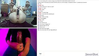 Pierced Blonde Masturbating for Big Cock on Video Chat