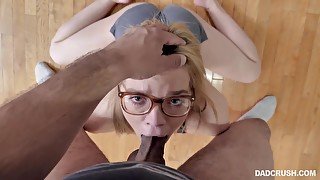 Petite girl fucked and made to swallow by step daddy