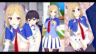 【エロゲーコイカツ！】VTuber アキ・ローゼンタール3DCG巨乳アニメ動画(バーチャルYoutuber)[Hentai Game Koikatsu! Aki Rosenthal(Anime 3D