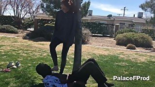 Tall Friend Jumping And Stomping Trample At The Park - Teaser Video