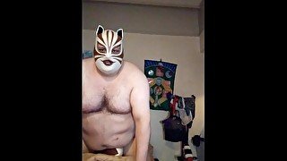 Hairy Fat Cosplayer Celebrates Superbowl