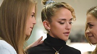Three blonde women are enjoying and cumming in FFF
