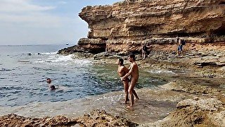 Divers watch us fucking on the beach