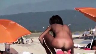 Nude Beach - Hard Nipple Mature