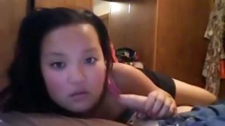 Chubby asian GF in hot homemade sex video