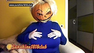 Happy Halloween Sexy big boobs pumpkin spooky night October 31st