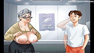 Summertime saga part 174 - old granny want young guy ( French sub )