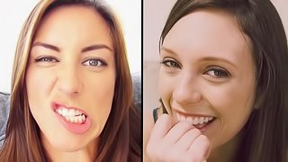 CUTE PORN GIRLS TURNED INTO NAUGHTY SLUTS - CUTE MODE SLUT MODE - R&R02