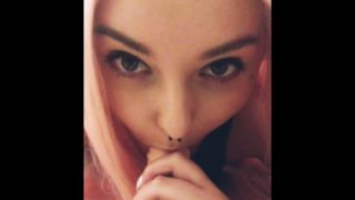 Pink Haired Goth Slut Sucks Your Cock