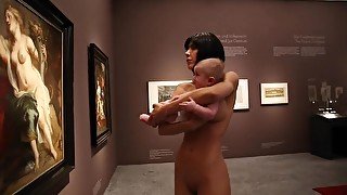 Nude Swiss artist Milo Moire in the LWL Museum