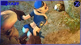 Mary Rose in a police uniform is fucked hard from behind in the ass by a Hell Knight