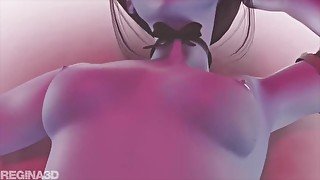 Widowmaker Getting Her Tight Purple Hole Fucked By Hard Cock