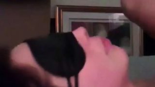 Blindfolded Girls Face as She Gets Fucked and Facial