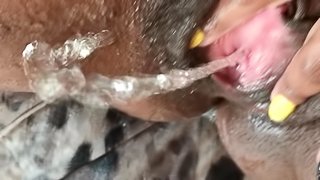 Cumming, Fingering & Peeing all over myself. EXTREME CLOSE UP