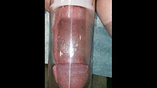 Penis pump pov close up