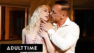 ADULT TIME - Teen Cutie Scarlett Hampton Surprises Her Older Boyfriend With Sexy Lingerie & Sex!