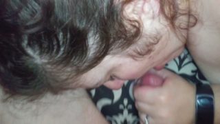 Face Fucked lipstick off with a loud sloppy blow job for moaning slut