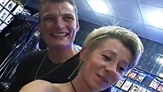 French swinger's party in sex shop