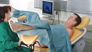 Kinky anal exam with ultrasound