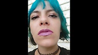 Loser humiliation video, disgusted smoking lady