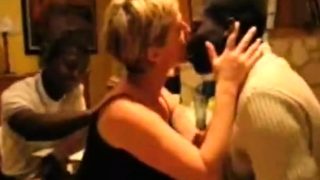 Threesome Blond interracial gangbang